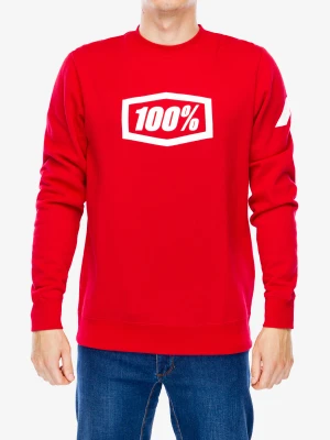 Bluza 100% Icon Pullover Crewneck Fleece Sweatshirt - deep red