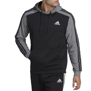 Bluza adidas Essentials Melange French Terry Hoodie HL1976 - czarno-szara