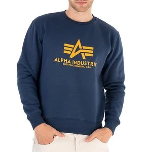 Bluza Alpha Industries Basic Sweater 178302463 - granatowa