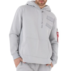 Bluza Alpha Industries Patch Hoodie LF 136330666 - szara