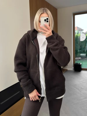 Bluza Baranek Hoodie Brązowa Zip ClothStore