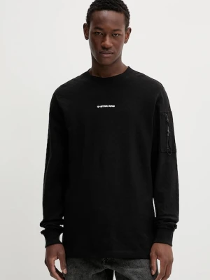 bluza bawełniana męska kolor czarny gładka D26033-D965 G-Star