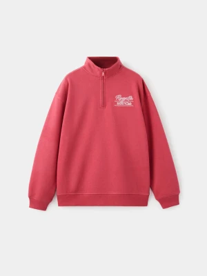 Zdjęcie produktu Bluza bawełniana z półgolfem czerwony - Dzieci - lata - MANGO KIDS