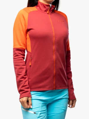 Bluza bez kaptura damska La Sportiva Elements Jkt - velvet/cherry tomato