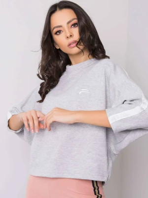 Bluza bez kaptura szary For fitness