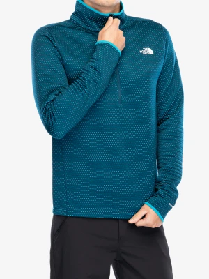 Bluza bez kaptura The North Face Dotknit Thermal 1/4 Zip - midnight petrol