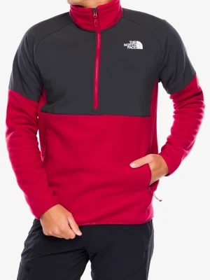 Bluza bez kaptura The North Face Glacier Heavyweight 1/2 Zip - garnet red/asphalt grey