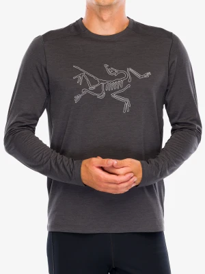 Bluza biegowa Arcteryx Cormac Logo LS - black heather/solitude