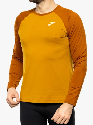 Bluza biegowa Brooks Atmosphere Long Sleeve 2.0 - ochre/hazelwood