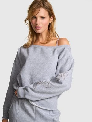Bluza Campus Fleece off shoulder Victoria's Secret