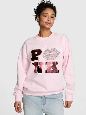 Bluza Campus Fleece oversize z okrągłym dekoltem Victoria's Secret