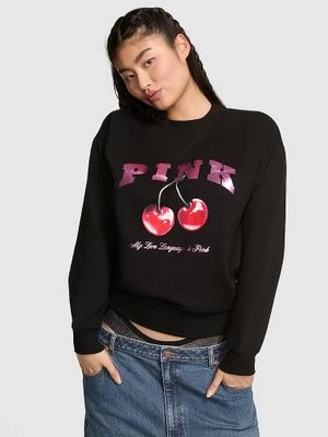 Bluza Campus Fleece oversize z okrągłym dekoltem Victoria's Secret