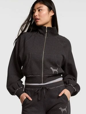 Bluza Campus Terry z półgolfem na zamek Victoria's Secret Szary