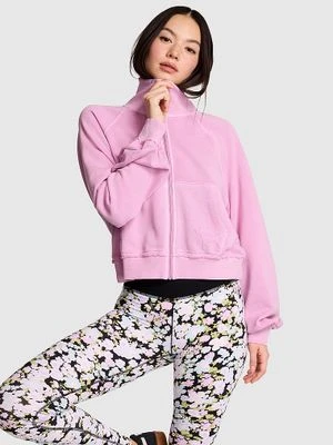 PINK Bluza Campus Terry z półgolfem na zamek Victoria's Secret