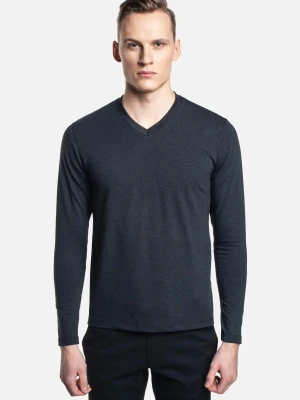 BLUZA CERDA Z DEKOLTEM TYPU SEREK CZERŃ Recman