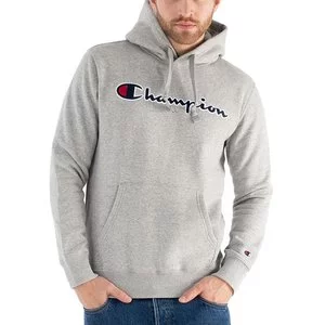 Bluza Champion Script Logo Embroidery Fleece Hoodie 217858-EM031 - szara