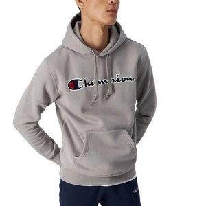 Bluza Champion Script Logo Embroidery Fleece Hoodie 217858-ES033 - szara