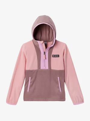 Bluza chłopięca Columbia Back Bowl Lite Half Zip Hoodie - salmon rose/fig/cosmos