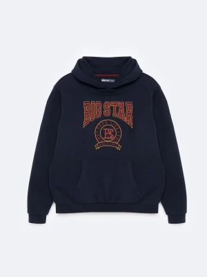 Bluza chłopięca z kapturem z hatem granatowa Liron 403 BIG STAR