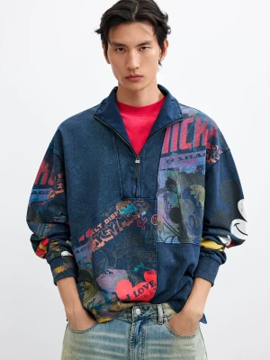 Bluza collage Mickey™ Desigual niebieski