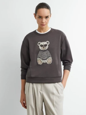 Bluza comma brązowy