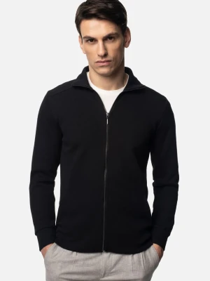 BLUZA CORUNA ROZPINANY CZARNA Z BAWEŁNĄ Recman