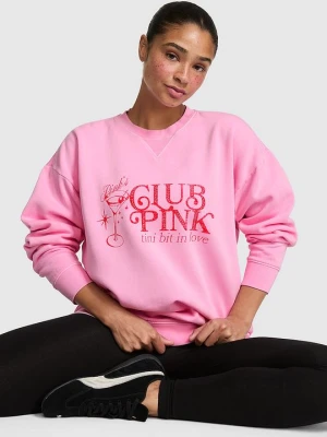 Bluza crew Campus Fleece Victoria's Secret Różowy