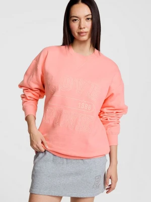 Bluza crew Campus Fleece Victoria's Secret Różowy