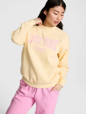 Bluza crew Campus Fleece Victoria's Secret Żółty
