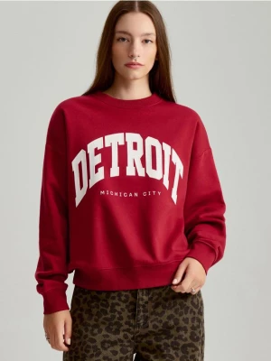 Bluza crewneck z napisem Detroit House