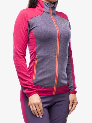 Bluza damska bez kaptura Karpos Odle Fleece - grape/granita