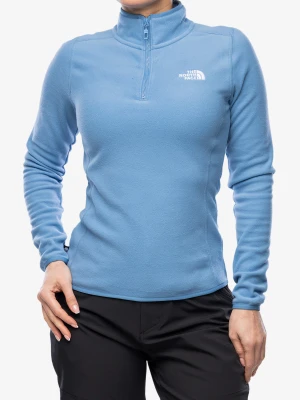 Bluza damska bez kaptura The North Face 100 Glacier 1/4 Zip - indigo stone