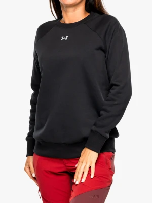 Bluza damska bez kaptura Under Armour Rival Fleece Crew - black/white