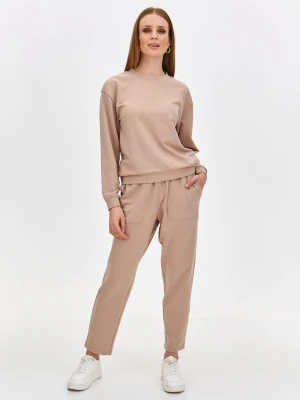 Bluza damska beżowa - SBL1267BE bluza nierozpinana - TOP SECRET - Odzieżowy sklep internetowy TOP SECRET