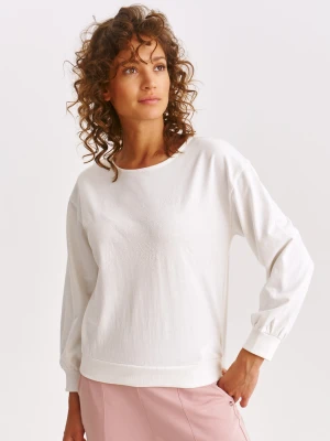 Bluza damska biała - SBL1288BI bluza nierozpinana - TOP SECRET - Odzieżowy sklep internetowy TOP SECRET