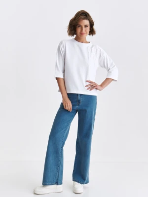 Bluza damska biała - SBL1292BI bluza nierozpinana - TOP SECRET - Odzieżowy sklep internetowy TOP SECRET