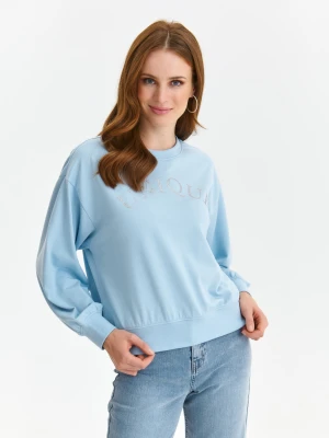 Bluza damska błękitna - SBL1268BL bluza nierozpinana - TOP SECRET - Odzieżowy sklep internetowy TOP SECRET