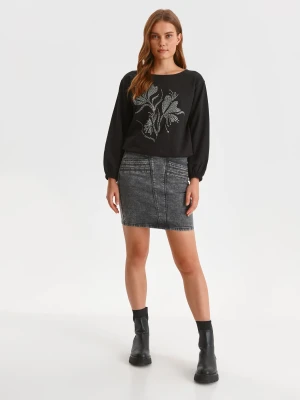 Bluza damska czarna - SBL1204CA bluza nierozpinana - TOP SECRET - Odzieżowy sklep internetowy TOP SECRET