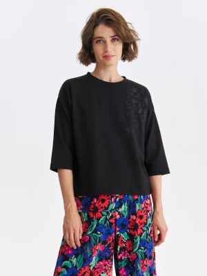 Bluza damska czarna - SBL1293CA bluza nierozpinana - TOP SECRET - Odzieżowy sklep internetowy TOP SECRET