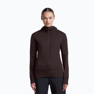 Bluza damska Icebreaker Merino 260 Quantum IV LS Zip Hoodie bittersweet Szary