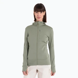 Bluza damska icebreaker Merino 260 Quantum IV Zip Hoodie lichen Zielony