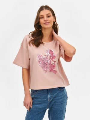 Bluza damska jasny róż - SBL1282JR bluza nierozpinana - TOP SECRET - Odzieżowy sklep internetowy TOP SECRET