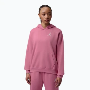 Bluza damska Nike Jordan Fleece Hoodie desert berry / white Różowy