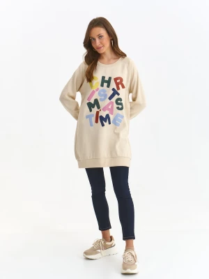 Bluza damska kremowa - SBL1255KR bluza nierozpinana - TOP SECRET - Odzieżowy sklep internetowy TOP SECRET Kremowy
