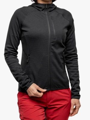 Bluza damska Mons Royale Approach Merino Gridlock Hoody - black/pip