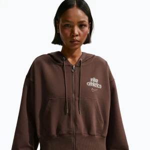Zdjęcie produktu Bluza damska Nike Phoenix Full-Zip Hoodie light chocolate Brązowy