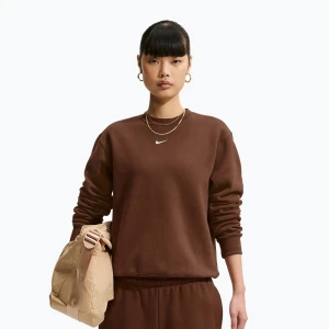 Bluza damska Nike Studio Fleece cacao wow / sail Brązowy
