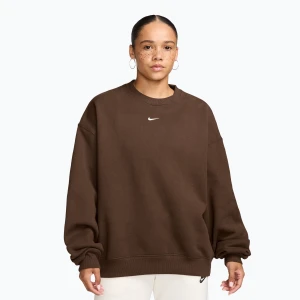 Bluza damska Nike Studio Fleece Medium Weight cacao wow / sail Brązowy