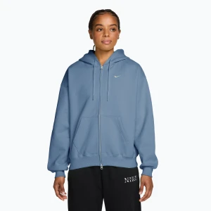 Bluza damska Nike Studio Fleece Medium Weight Oversized Full Zip work blue / sail