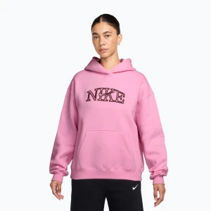 Bluza damska Nike Studio Fleece pink rise / pink smoke